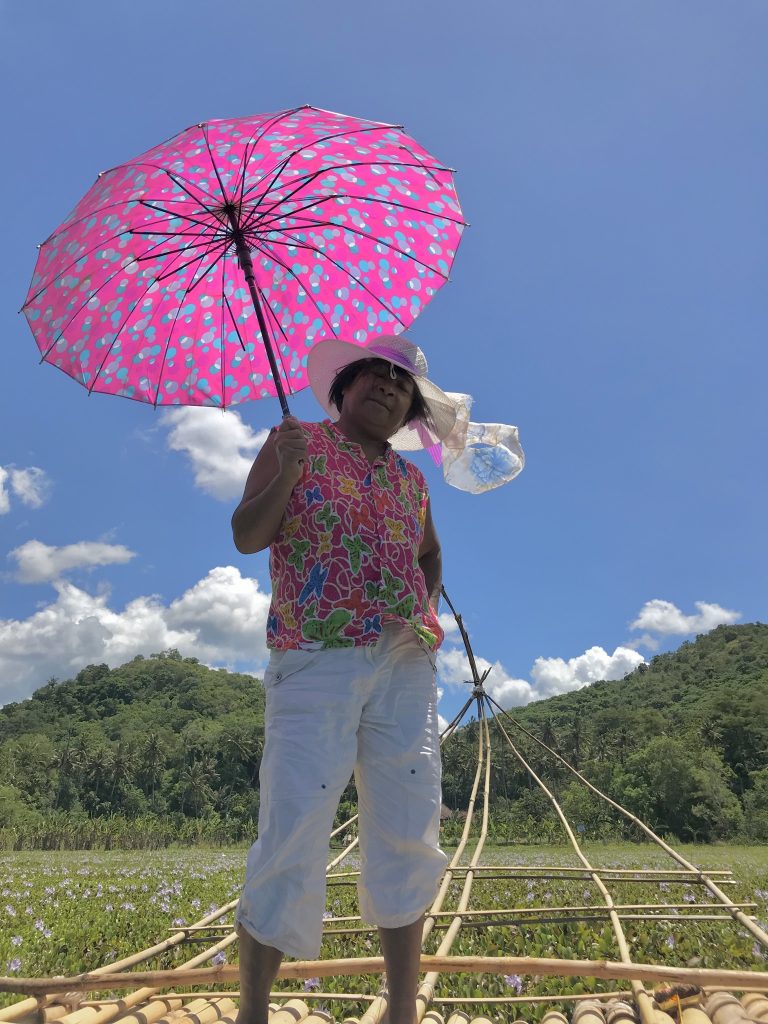 Mary Afdan at Yeh Malet pond in East-Bali