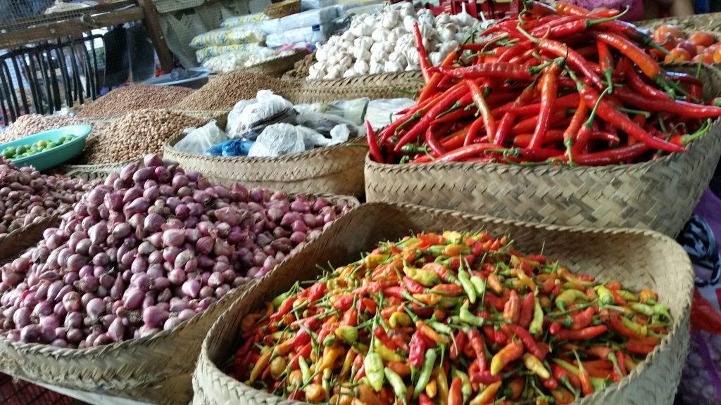 Spices at Amlapura market East-Bali